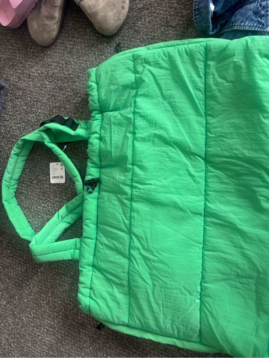 FP Movement by Free People Handbags - FP Movement by Free People Neon Green Quilted Tote Bag
